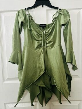 Current Mood Cold-Shoulder Ruffle Mini Dress Size Large